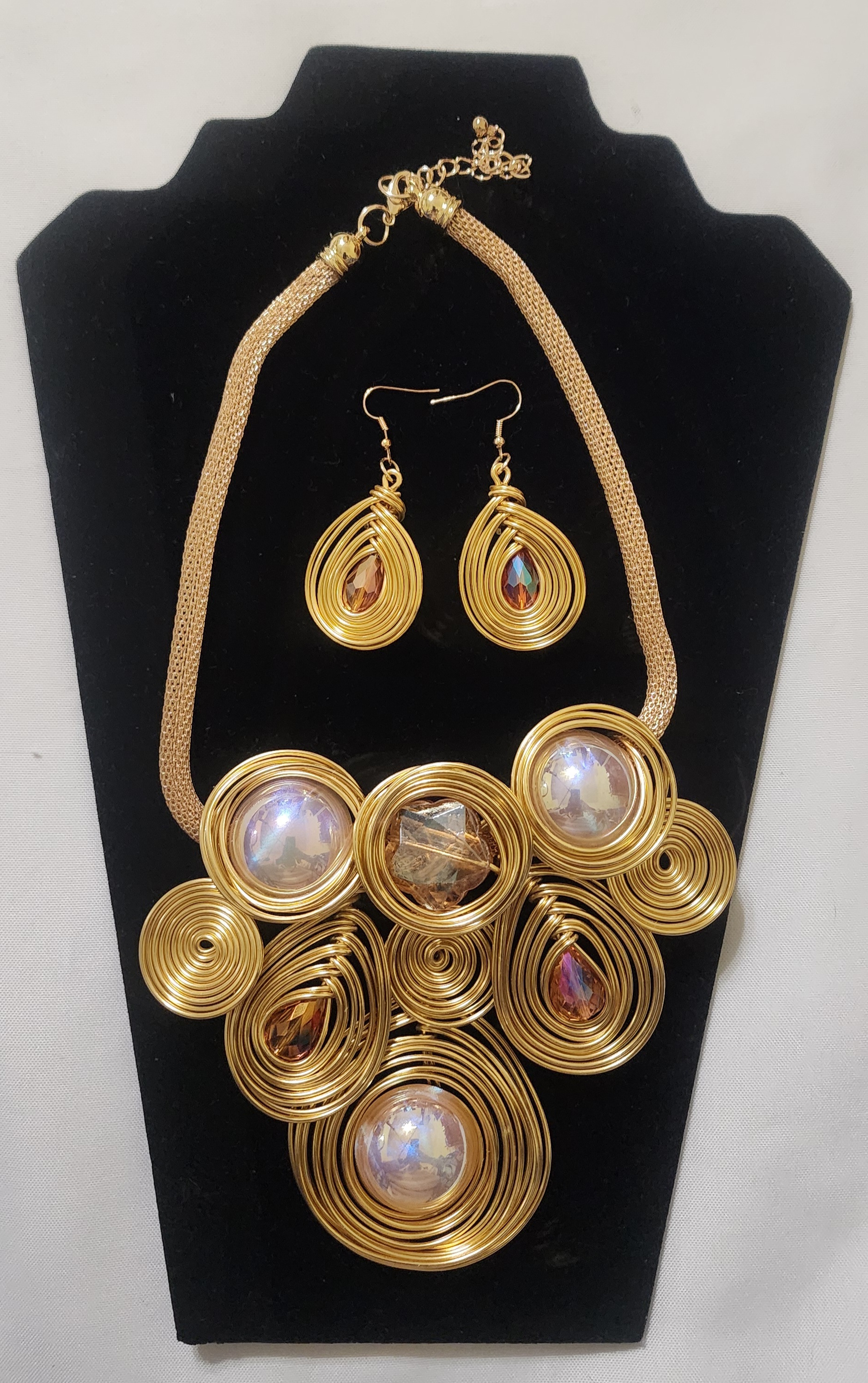 Golden Spiral Jewelry Set