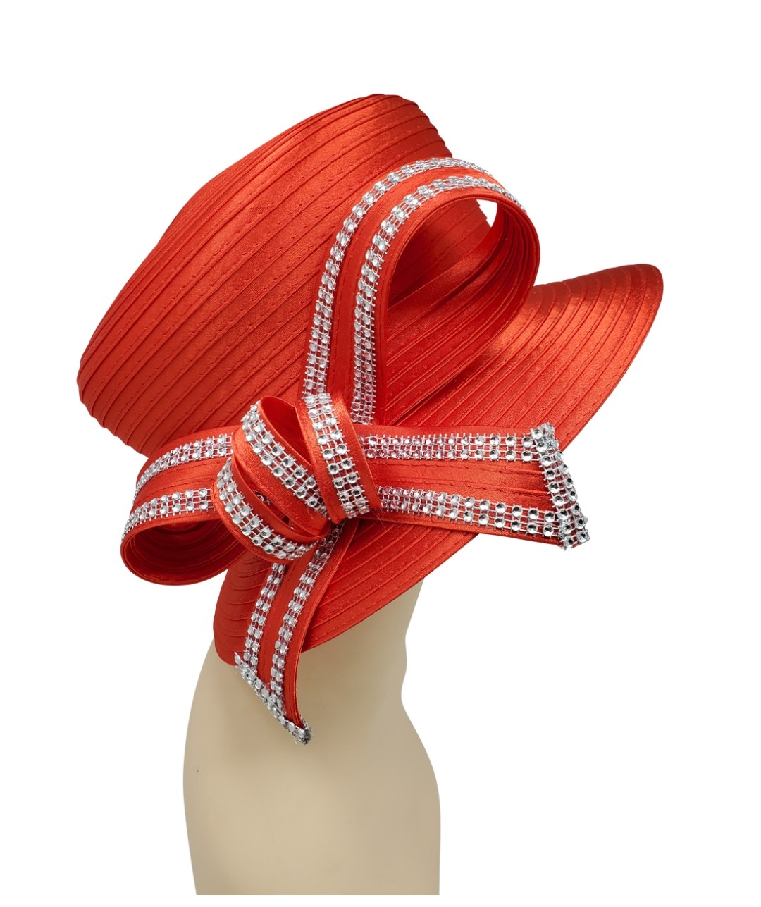 Elegant Red Wide-Brim Hat