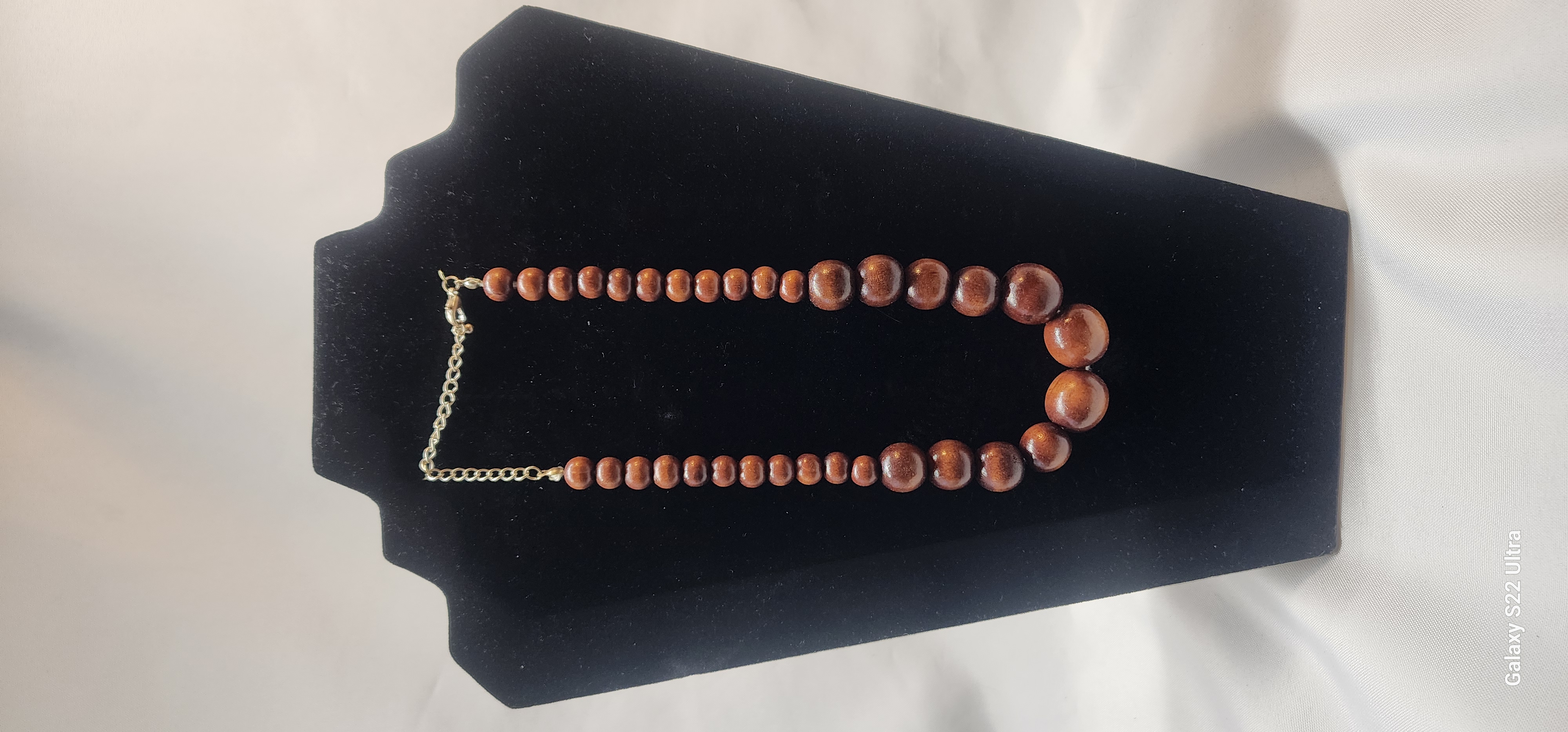 Natural Wooden Bead Necklace