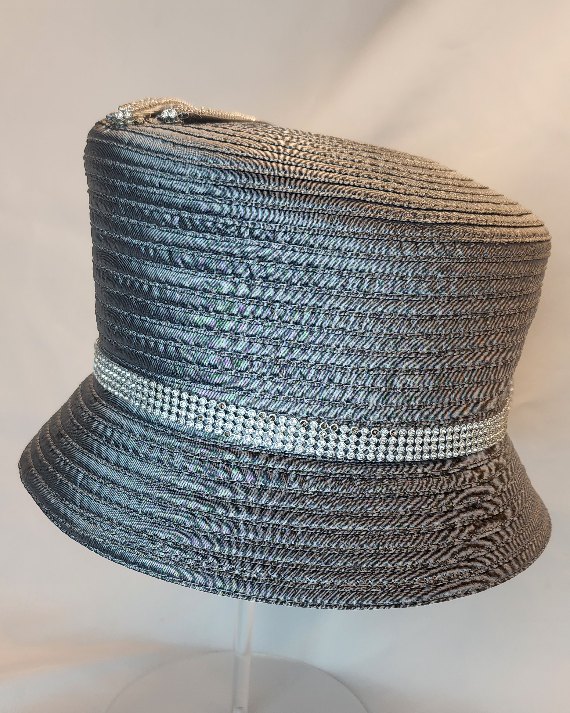 Elegant Silver Church Hat