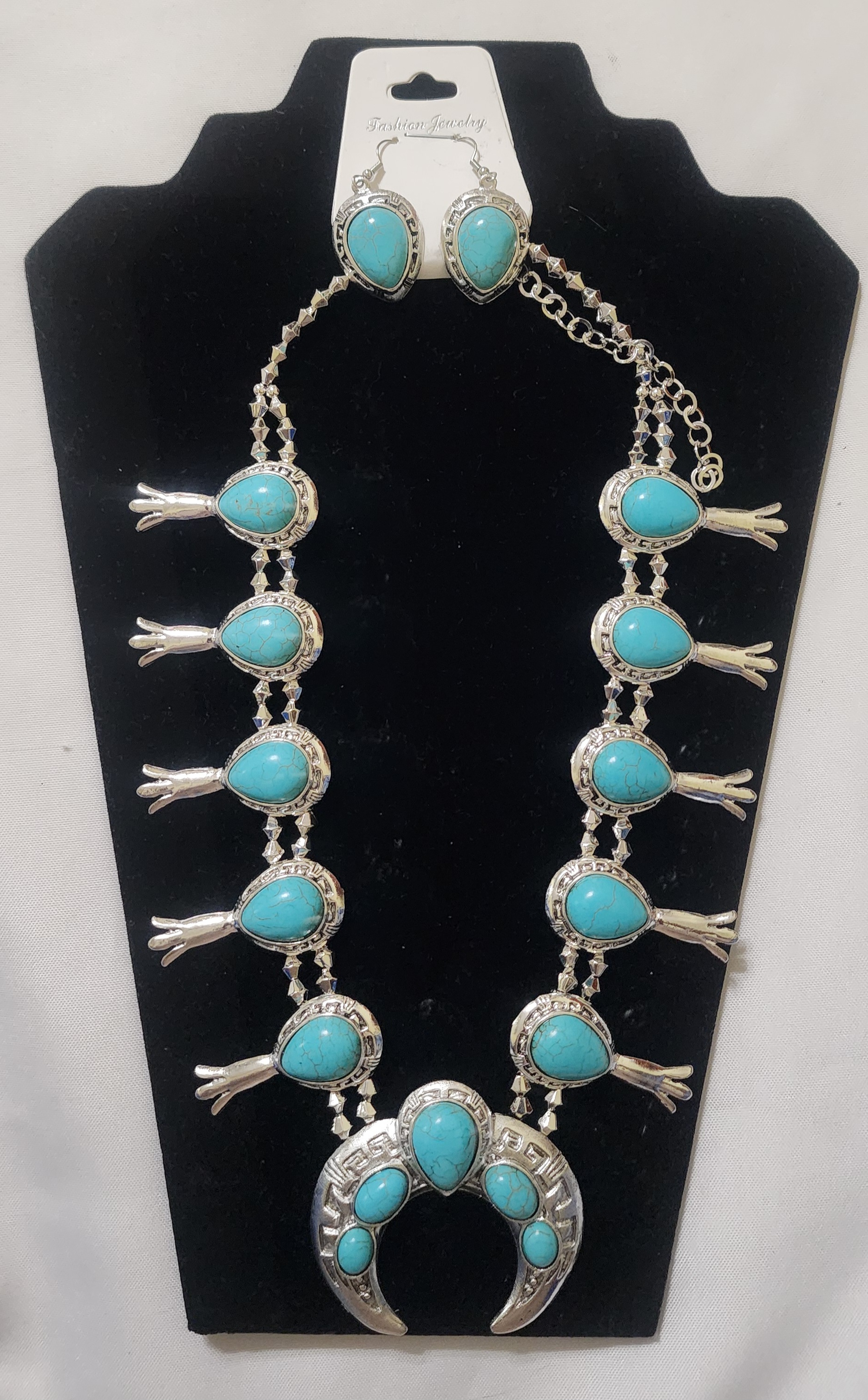 Turquoise Statement Necklace Set