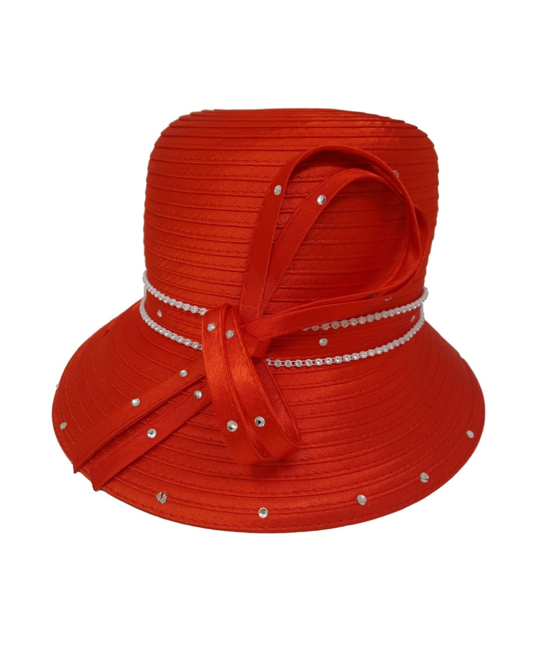 Elegant Red Wide-Brim Hat