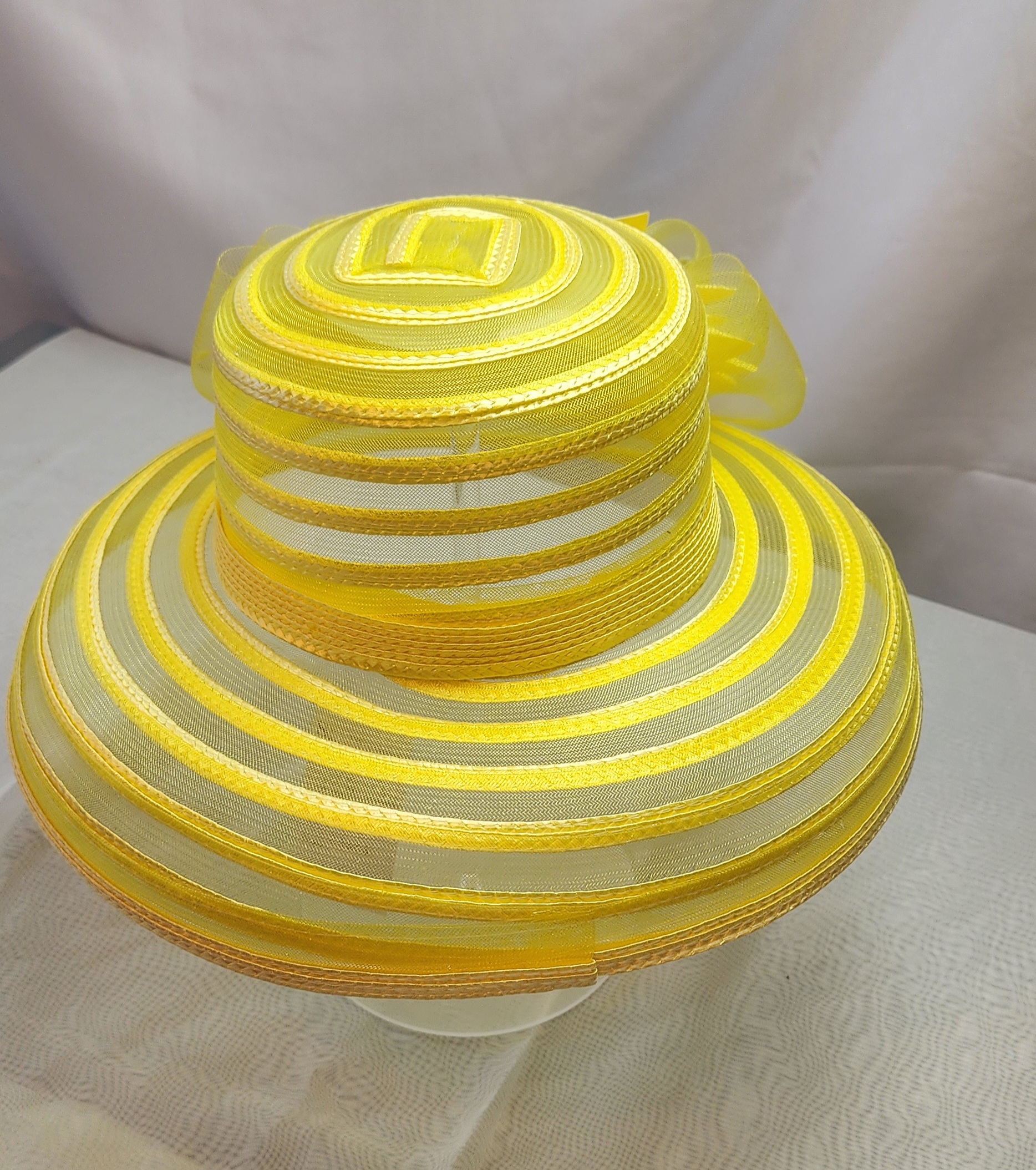 Elegant Yellow Spring Hat keeps you cool in Church