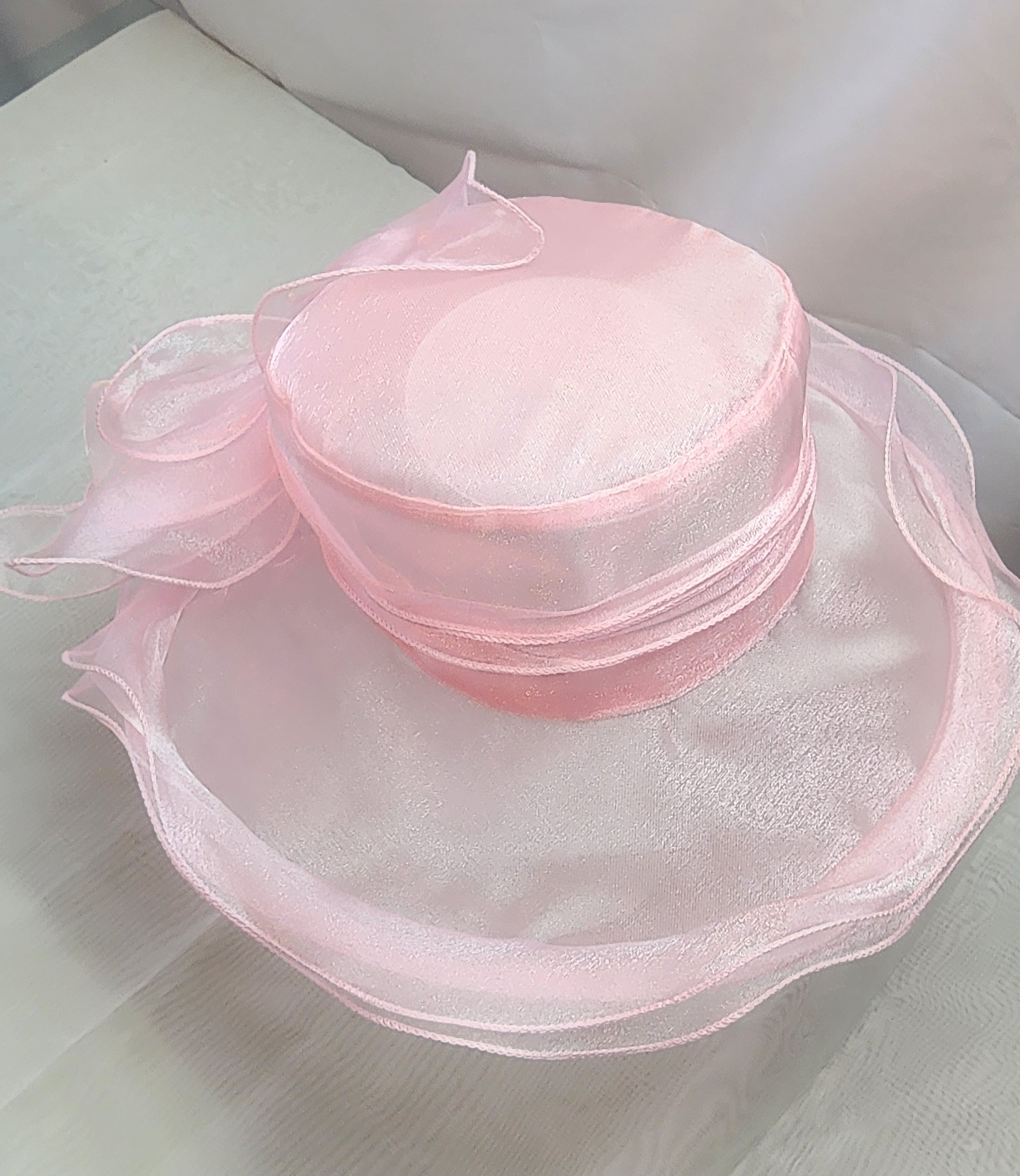 Elegant Lite Pink Hat keeps you cool in Church