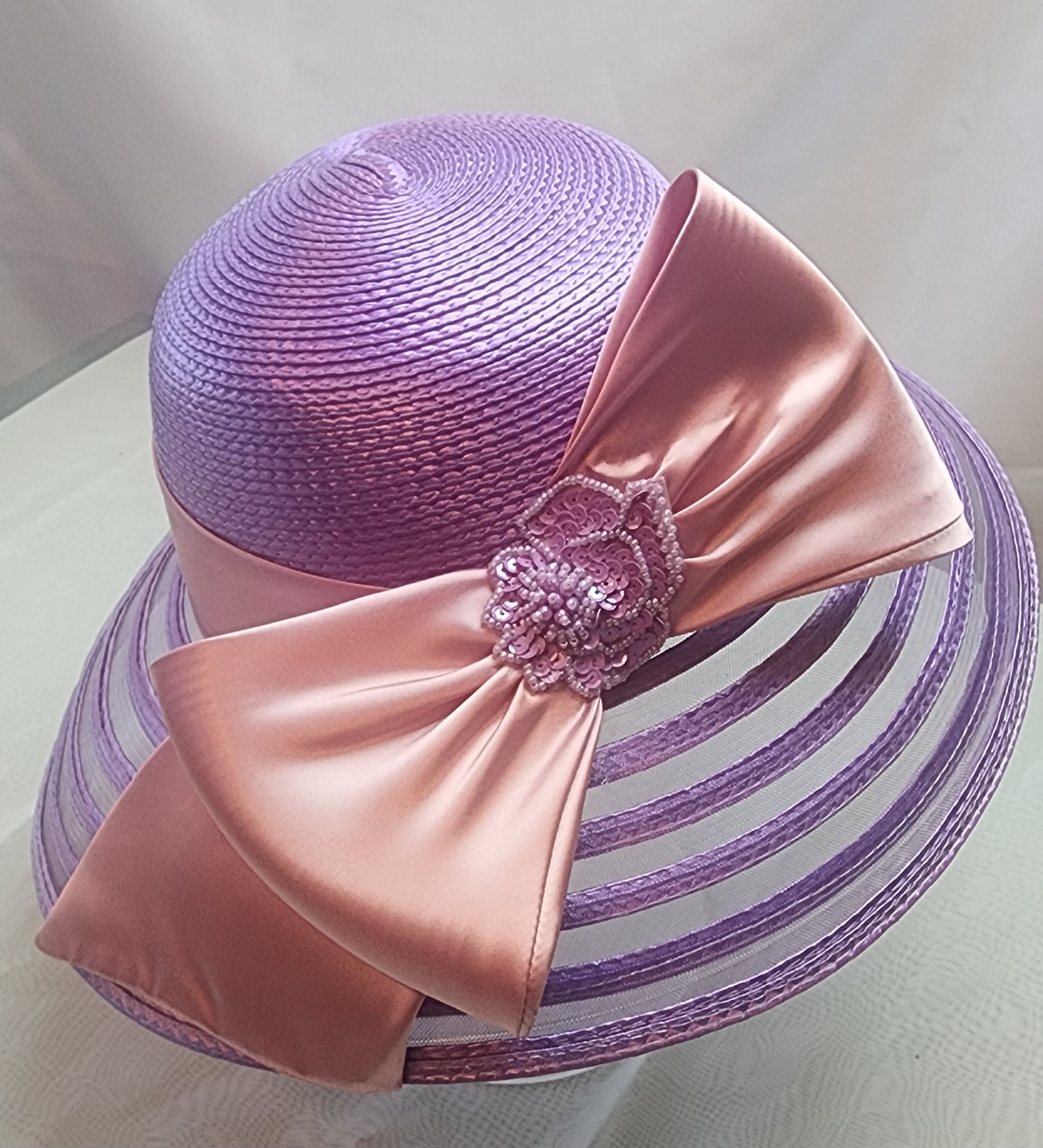 Lavender Wide-Brim Hat
