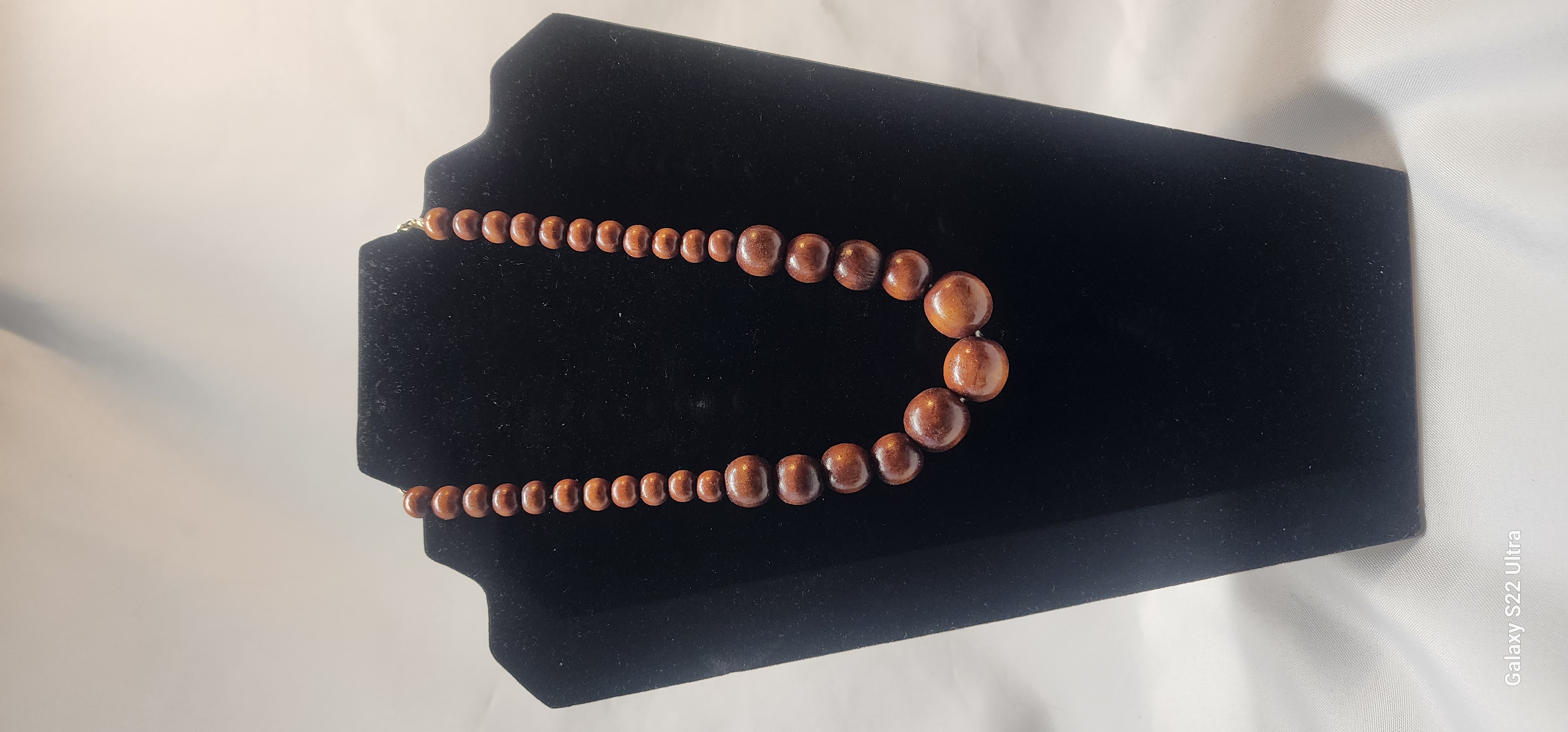 Natural Wooden Bead Necklace