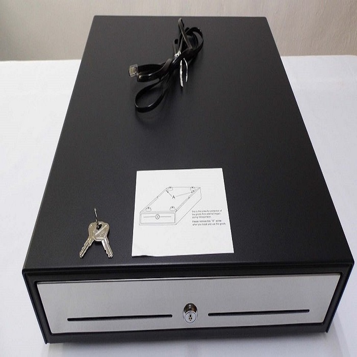 Cajón de dinero metálico