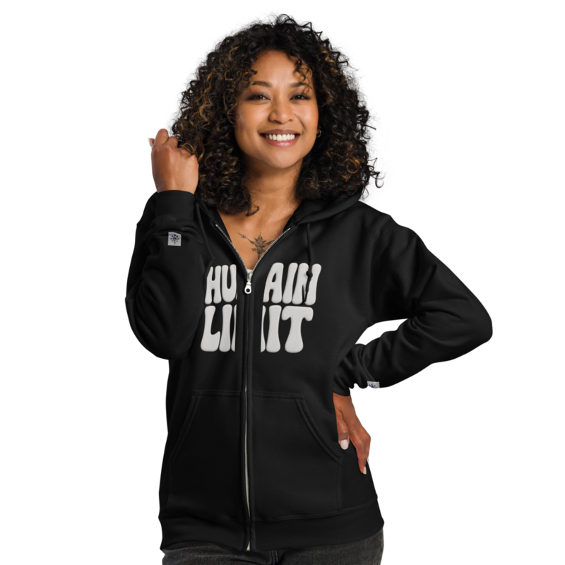 Sweat à capuche zippé noir