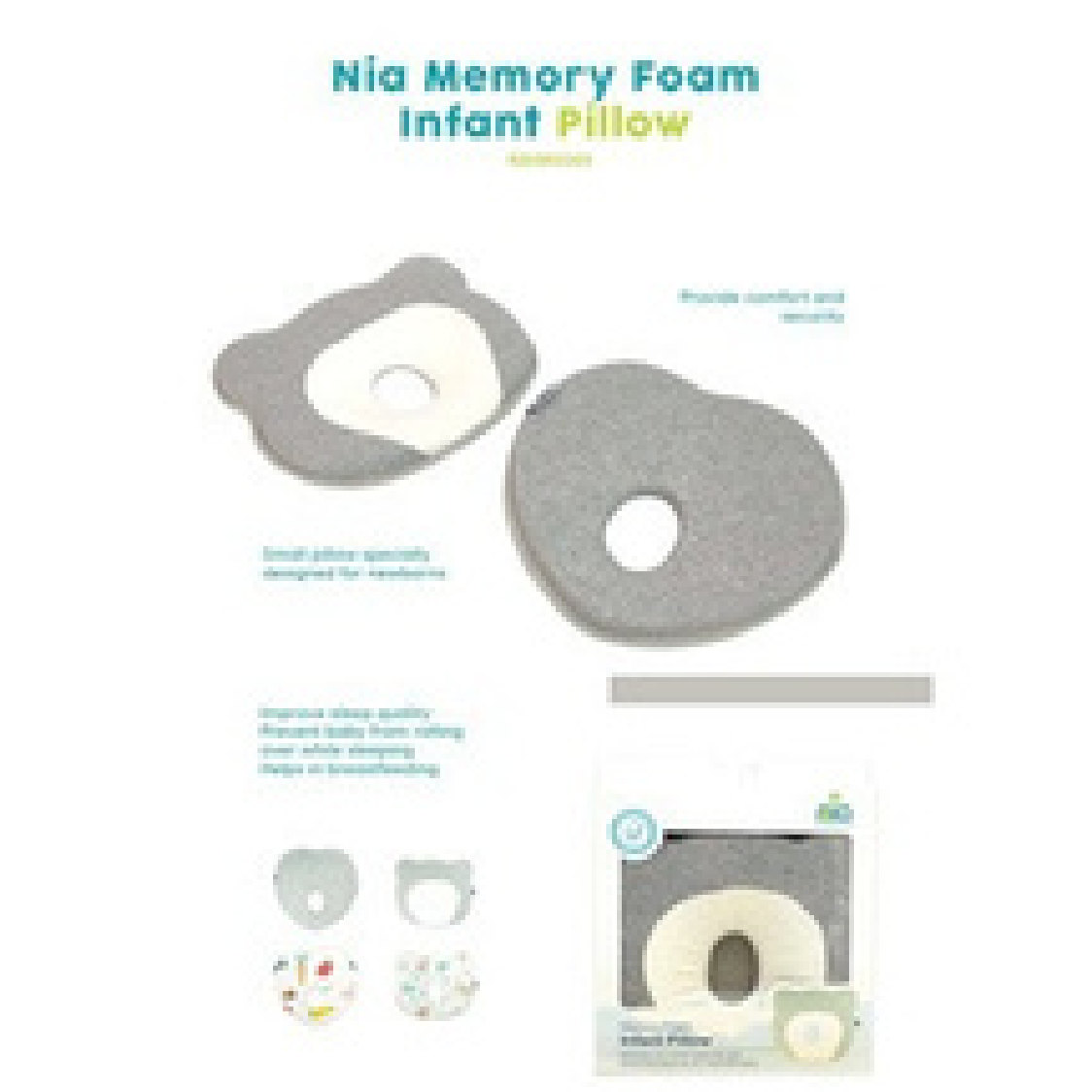 NIA MEMORY FOAM INFANT PILLOW