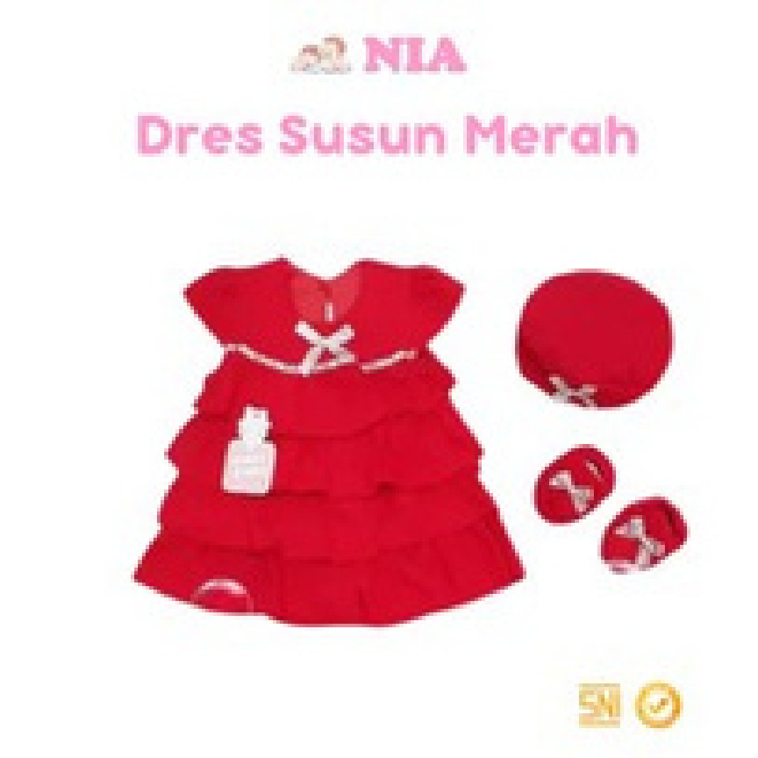 DRESS SUSUN MERAH