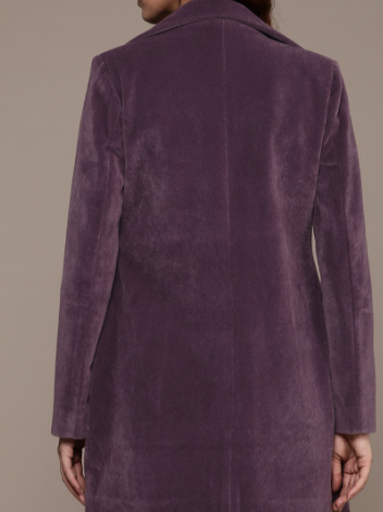 Women's Purple Velvet Coat