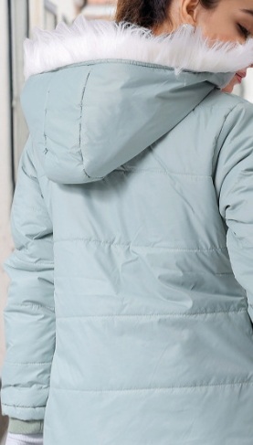 Light Gray Hooded Puffer Jacket