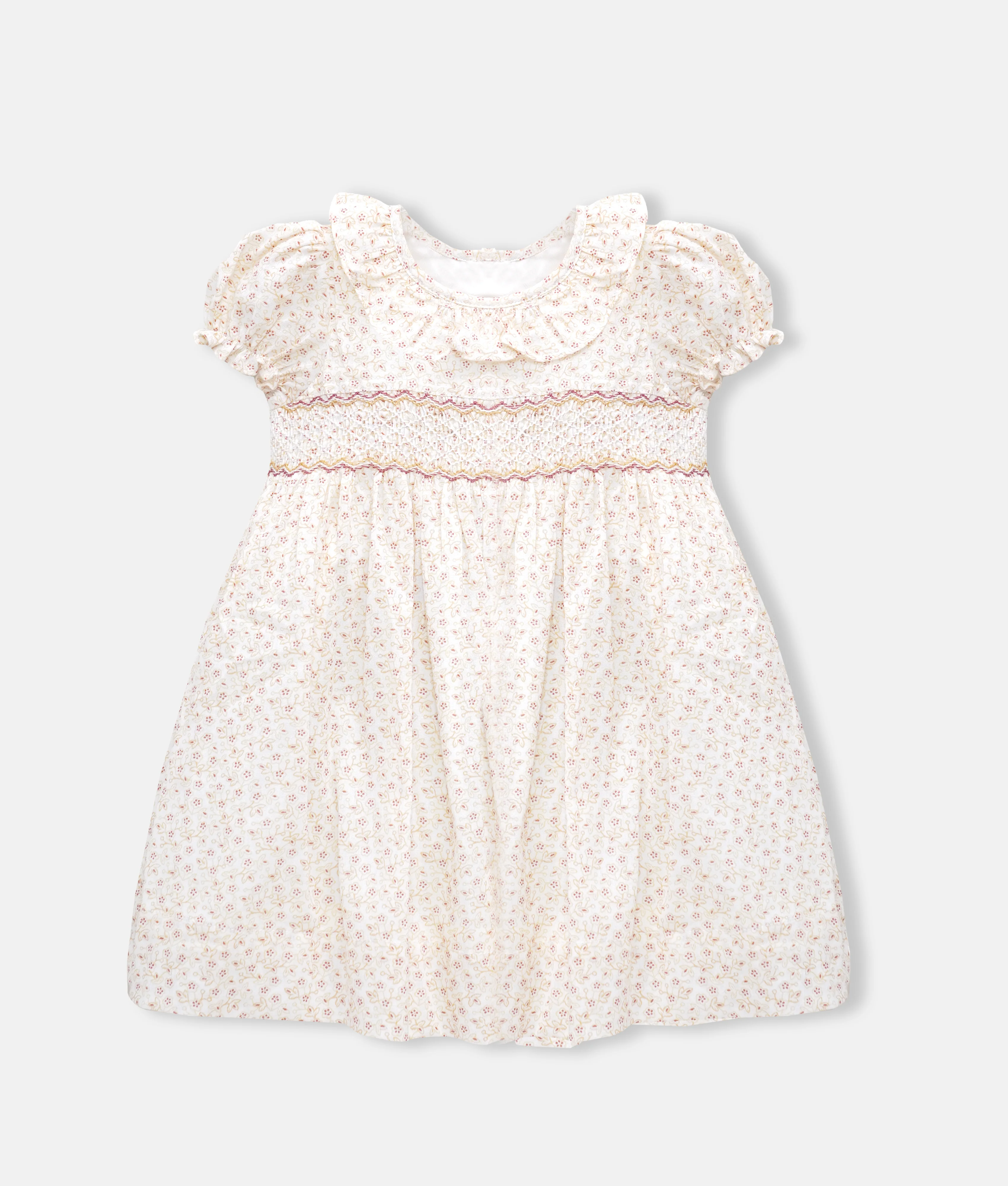 Winter Snowflake Bliss Smocked Girls Dress