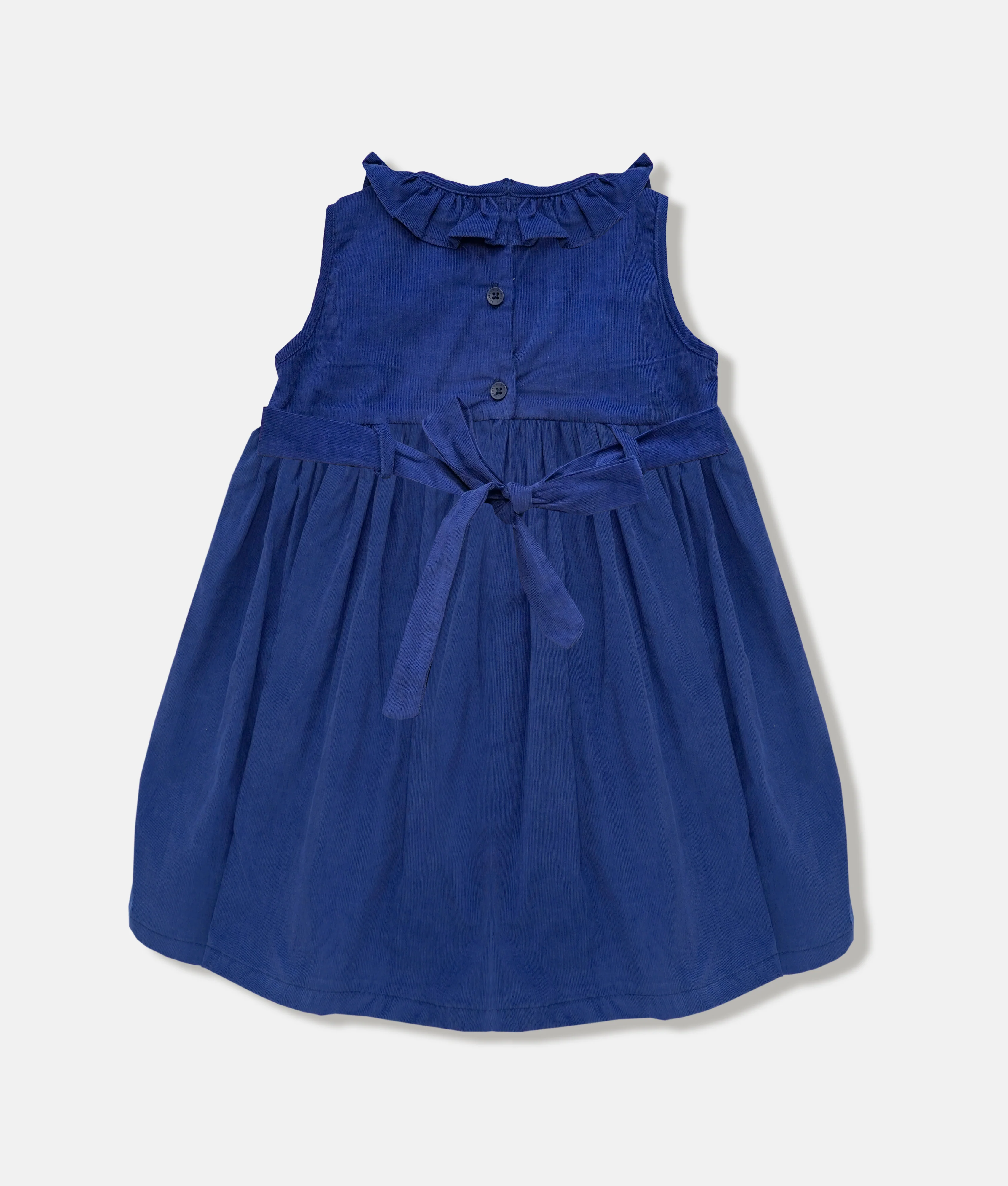 Winter Snow Wreath Smocked Girls Dress