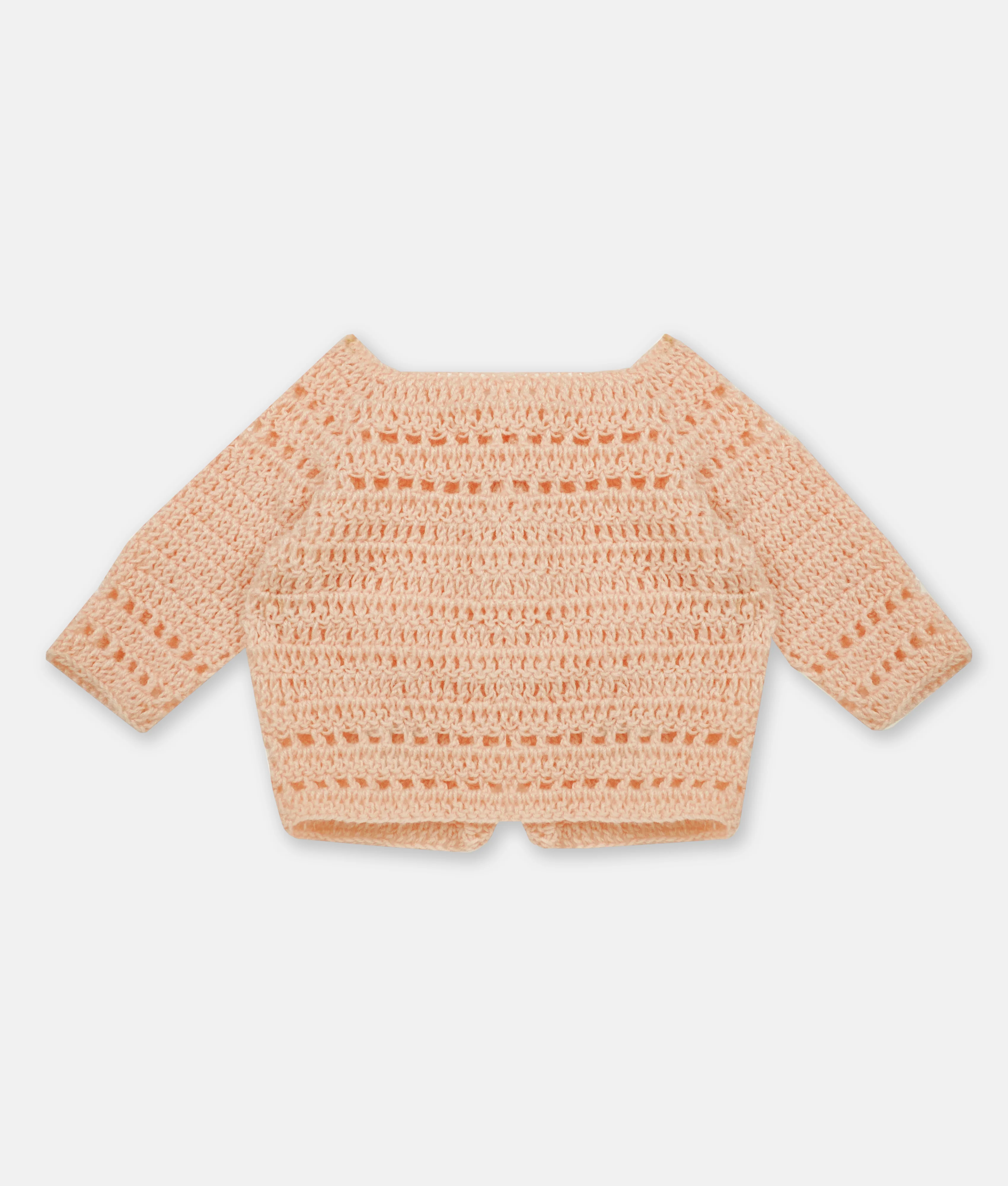 Handmade Crochet Baby Cardigan - Orange