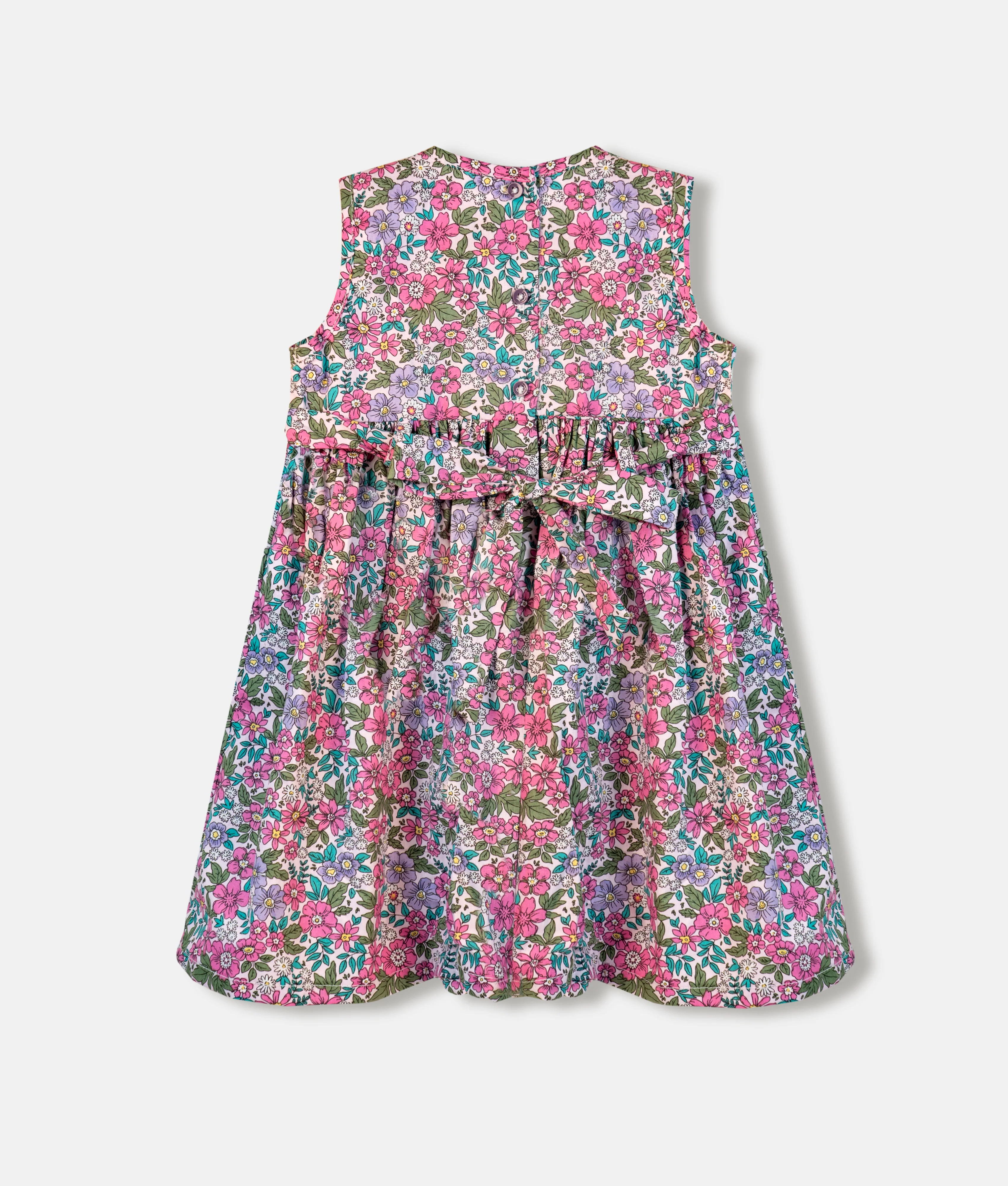 Rosy Lavender Delight Smocked Girls Dress
