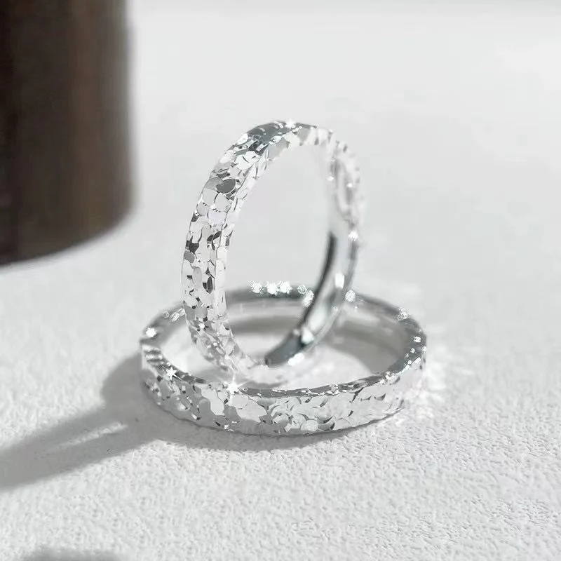 Silver Textured Rings