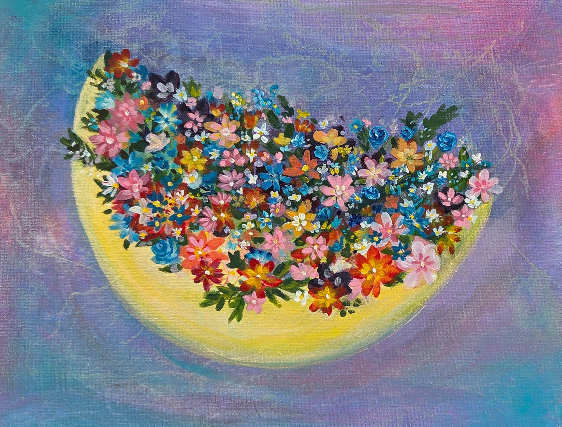 Crescent Bloom 11x14 in, Original