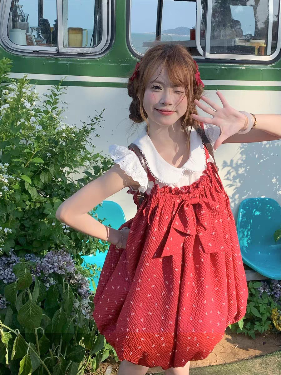 Red Bow Summer Dress