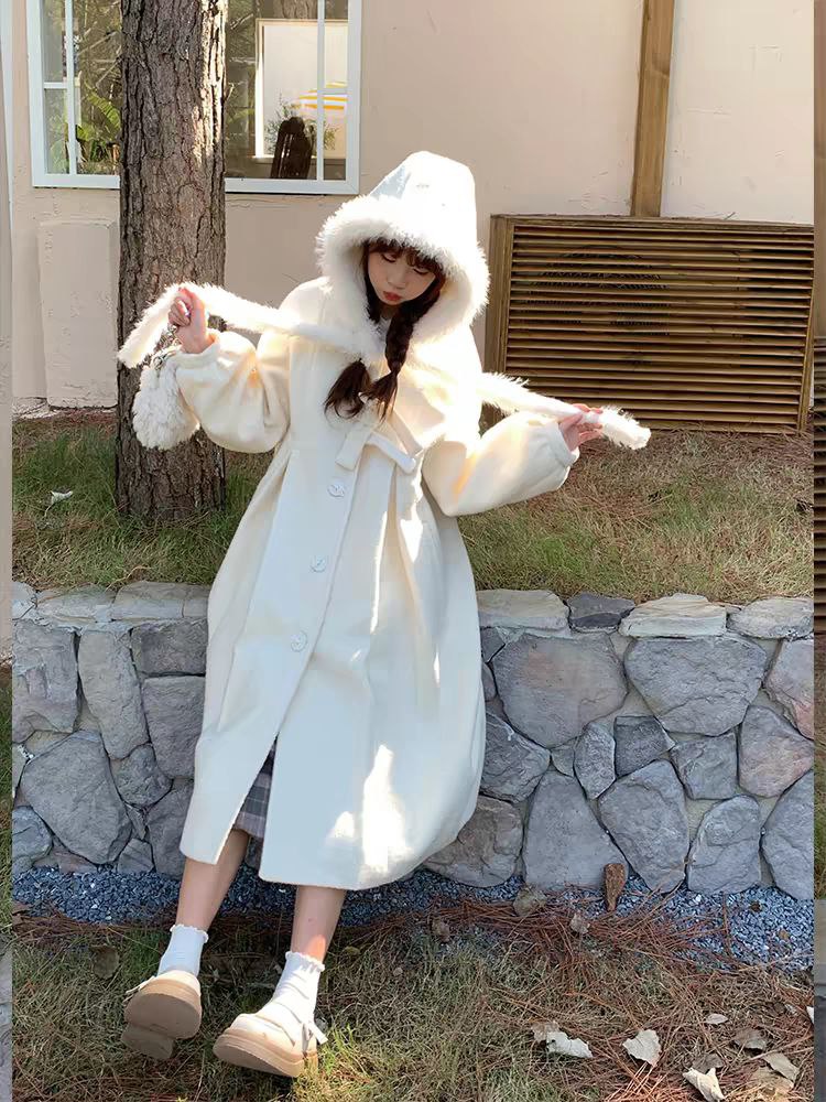 White Fuzzy Winter Coat