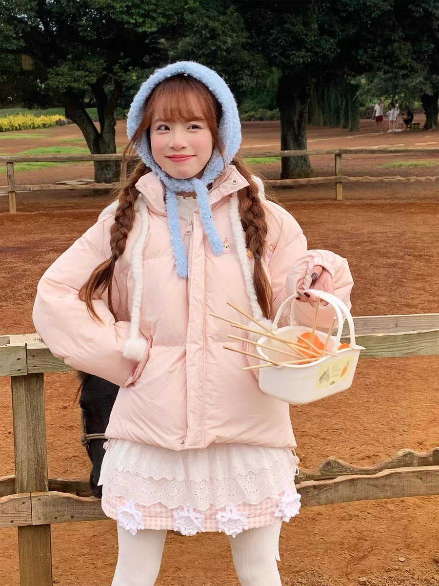 Pink Puffy Winter Jacket