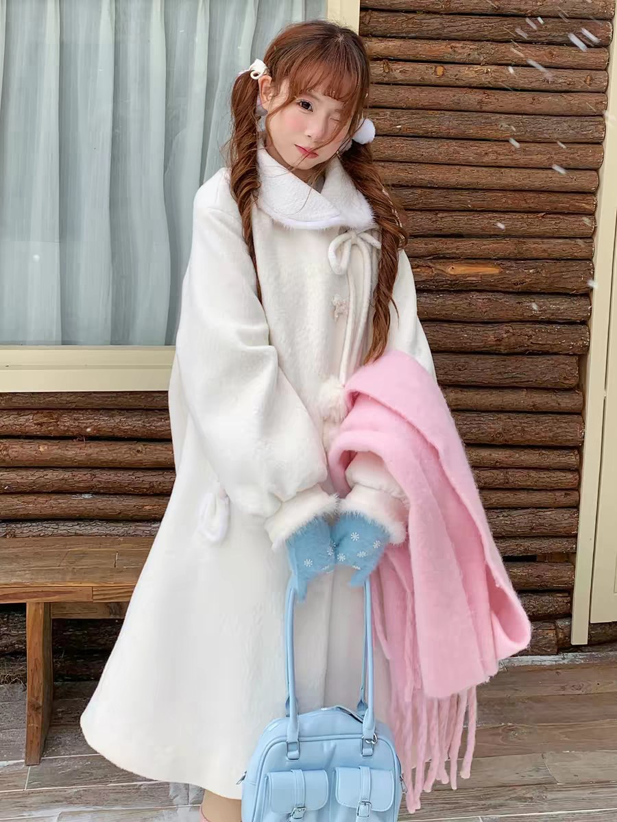 Winter White Wool Coat