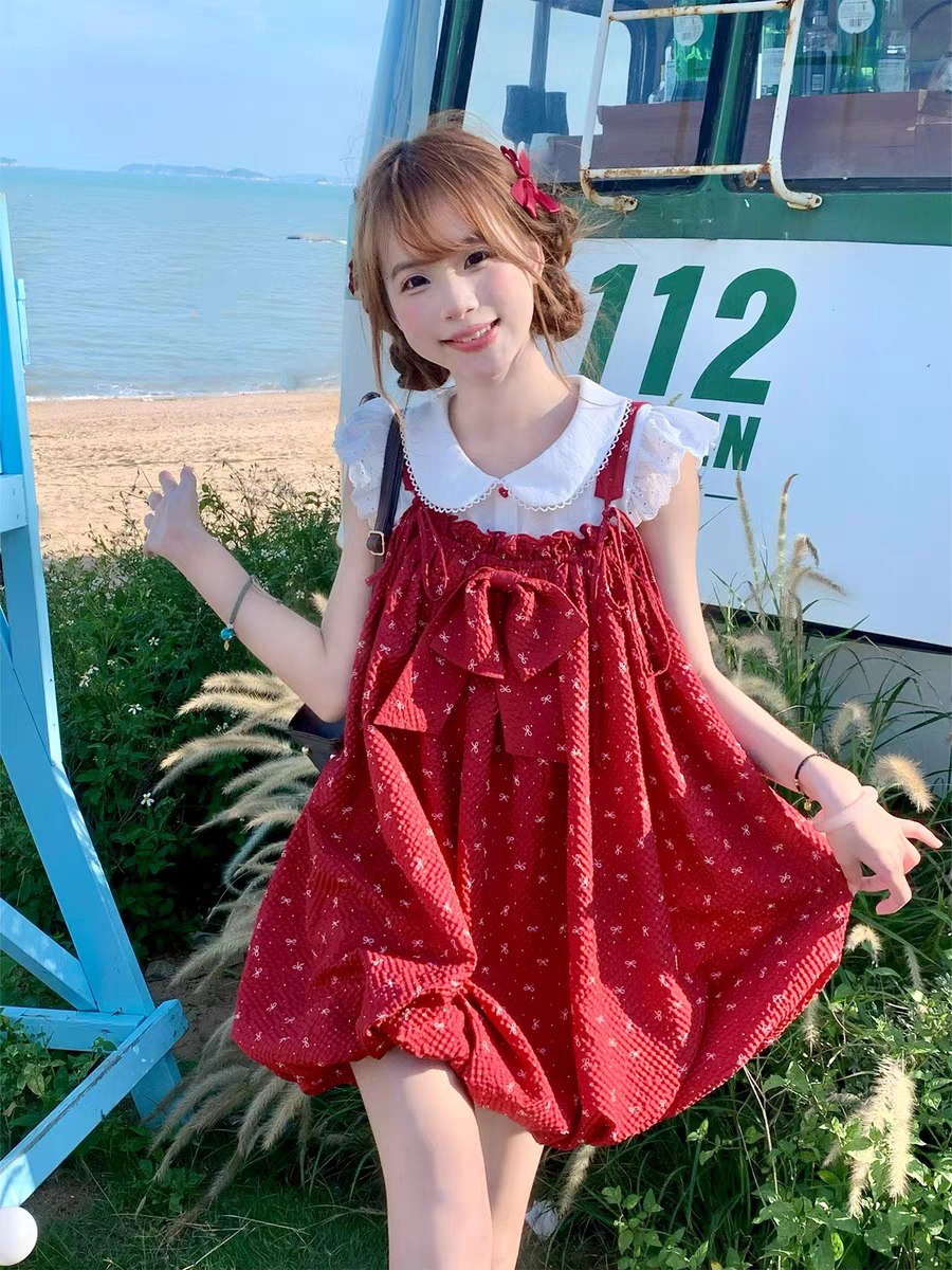 Red Bow Summer Dress