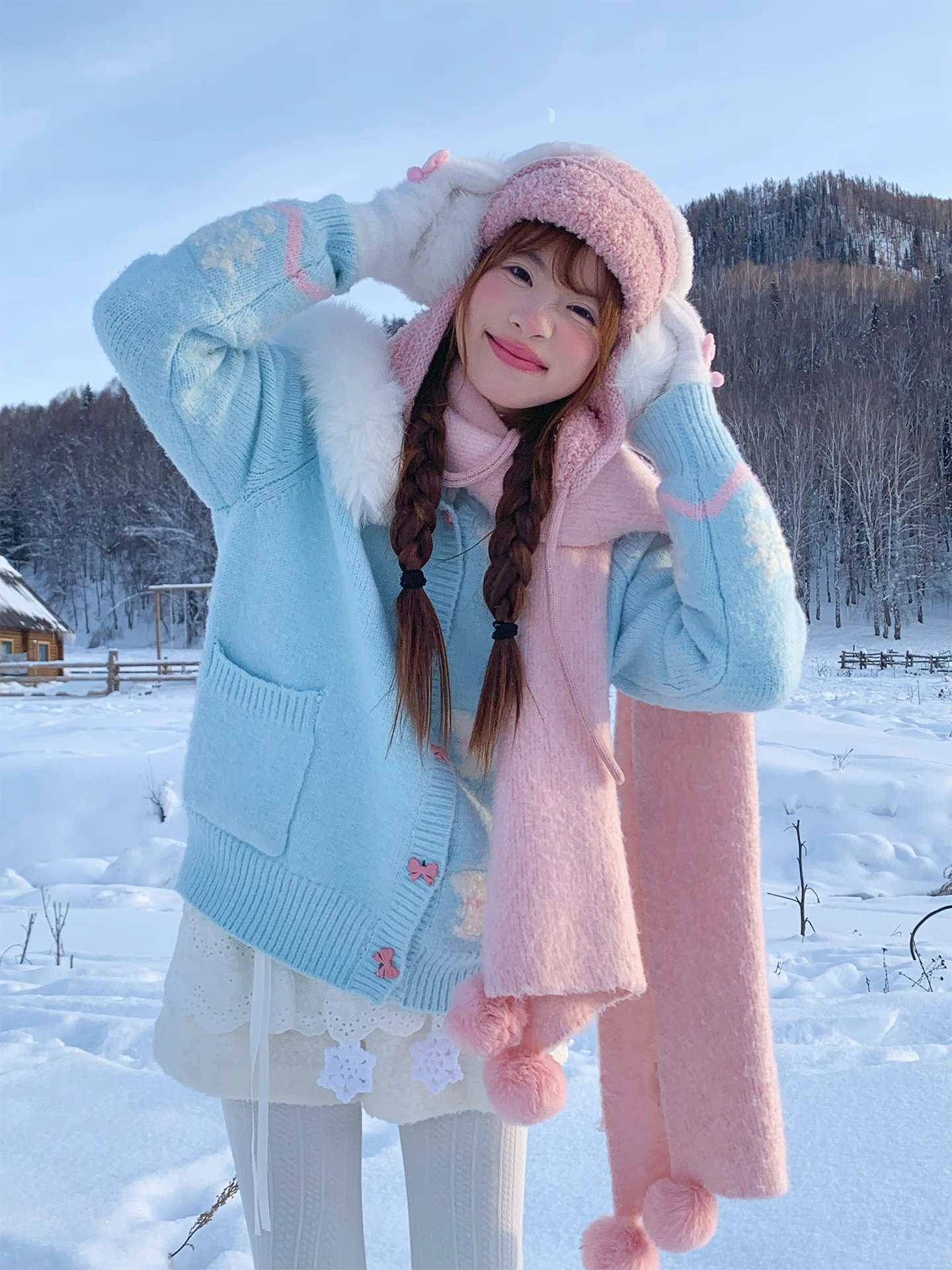 Pastel Winter Knit Cardigan