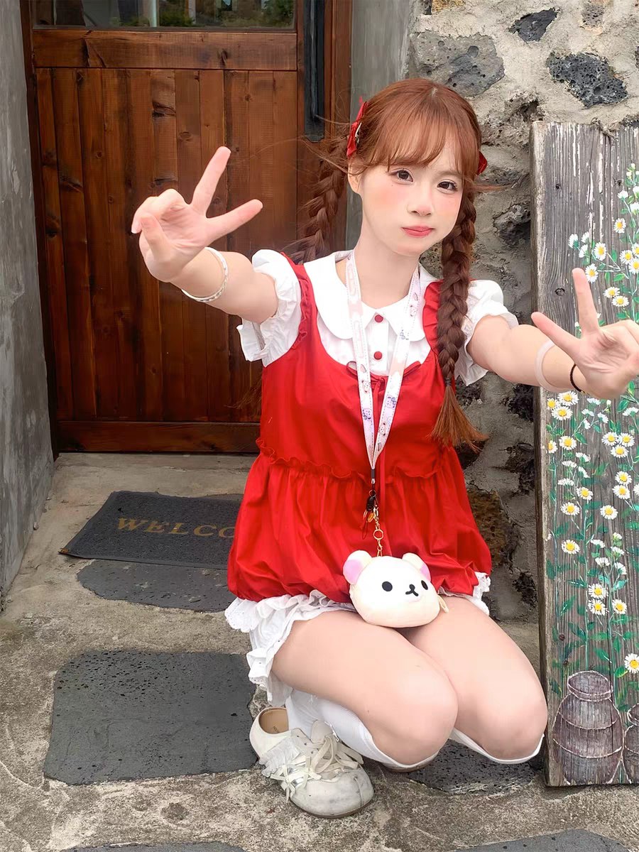 Red Lolita-Style Dress