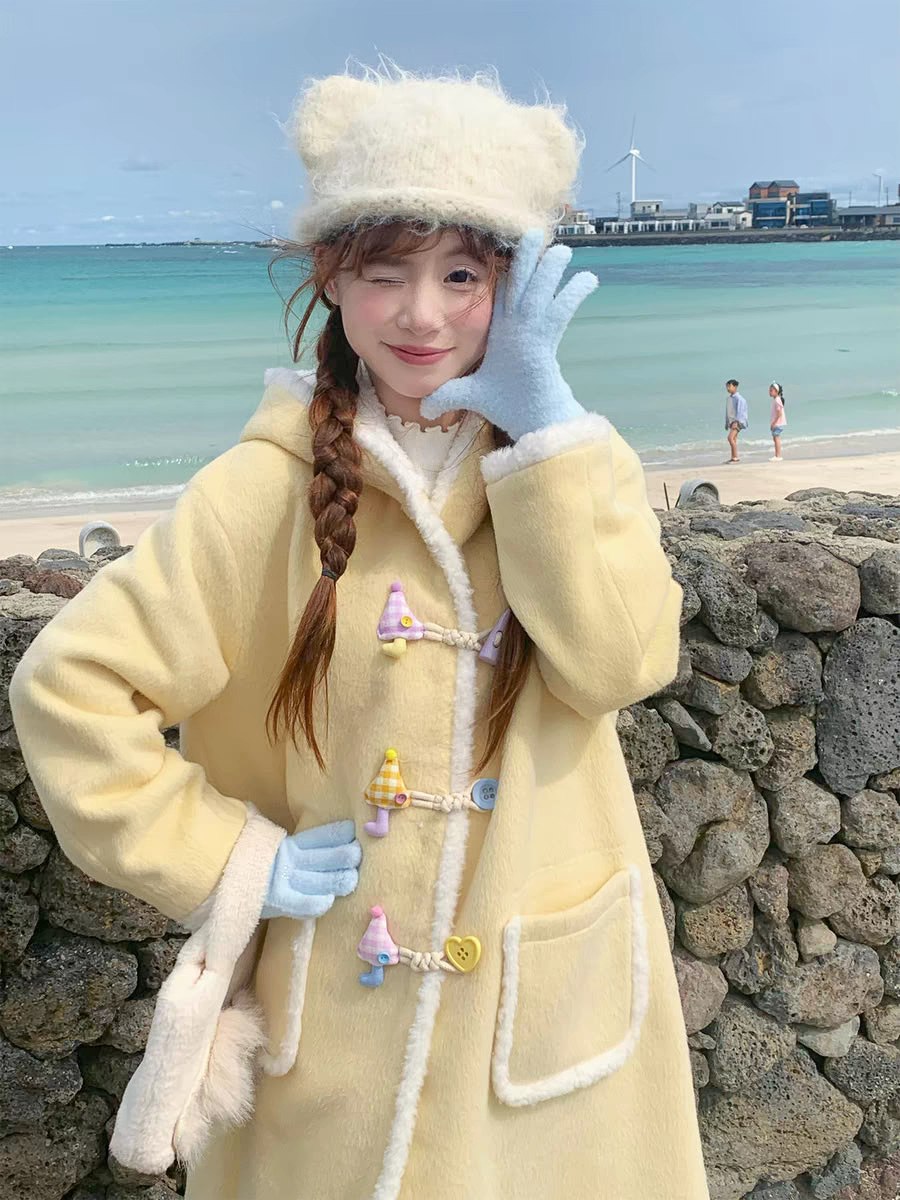 Pastel Yellow Winter Coat
