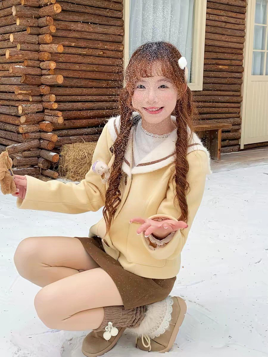 Cream-colored cozy jacket