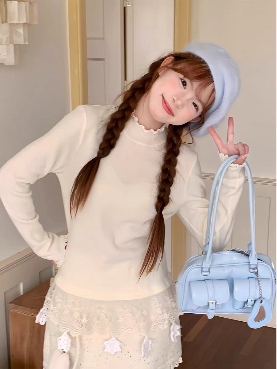 Cream Lace Knit Sweater