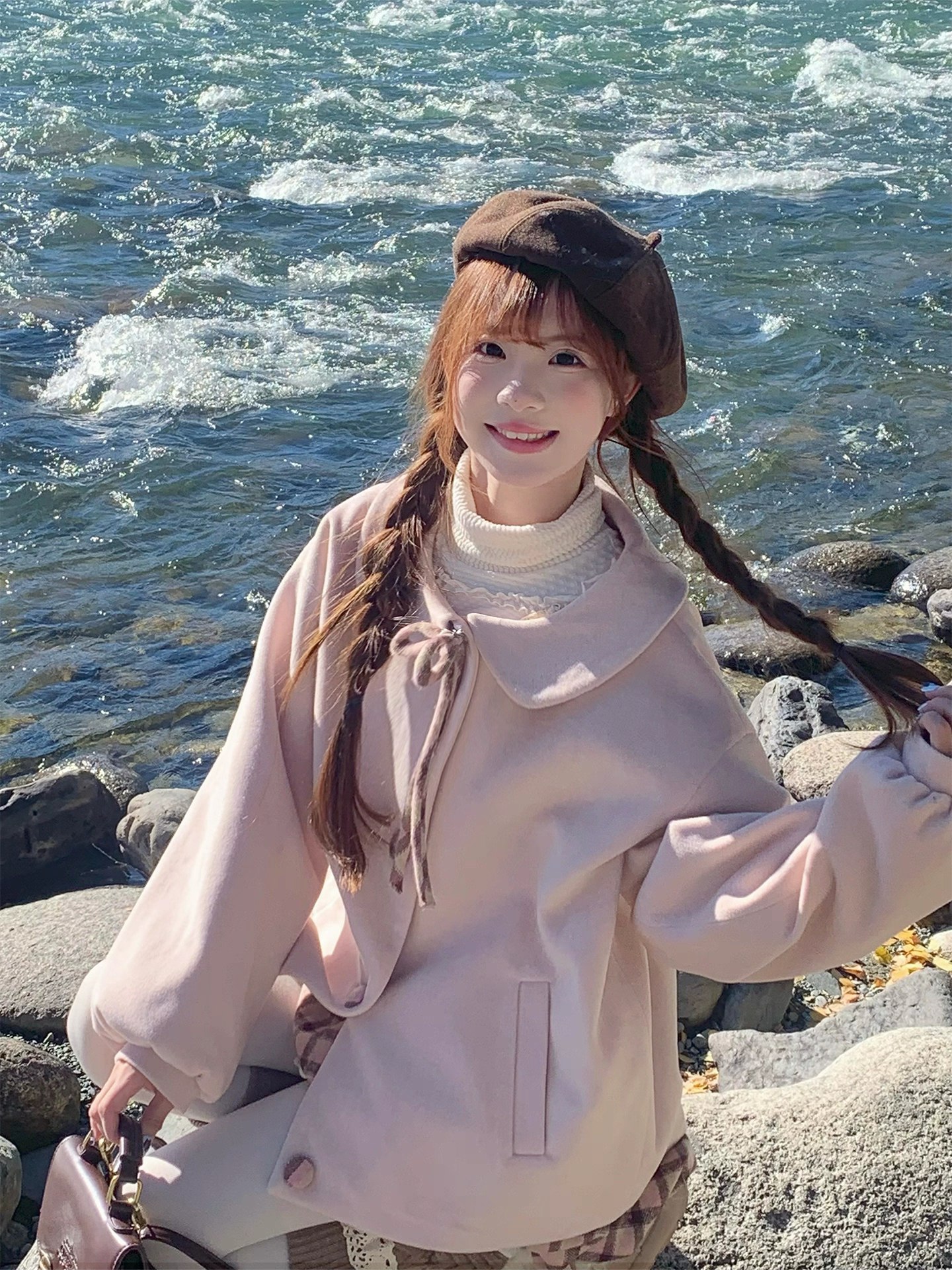 Light Pink Oversized Coat