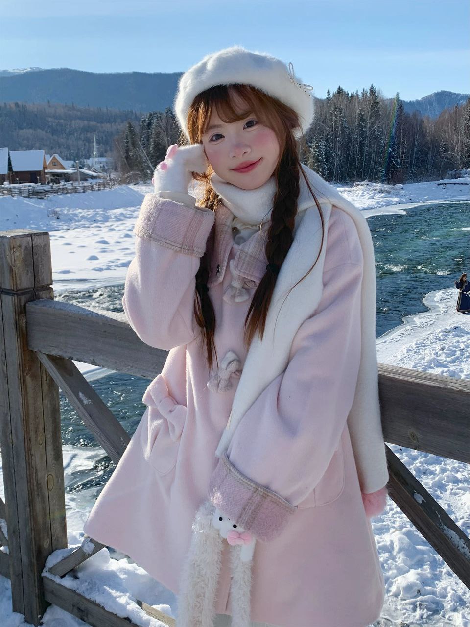 Pastel Pink Winter Coat