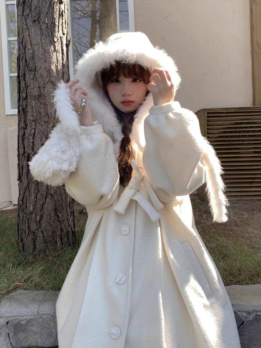 White Fuzzy Winter Coat