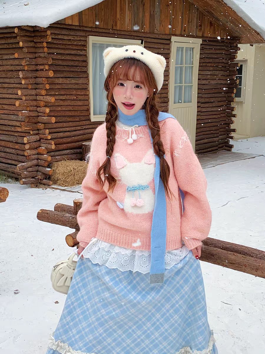 Pastel Animal Knit Sweater