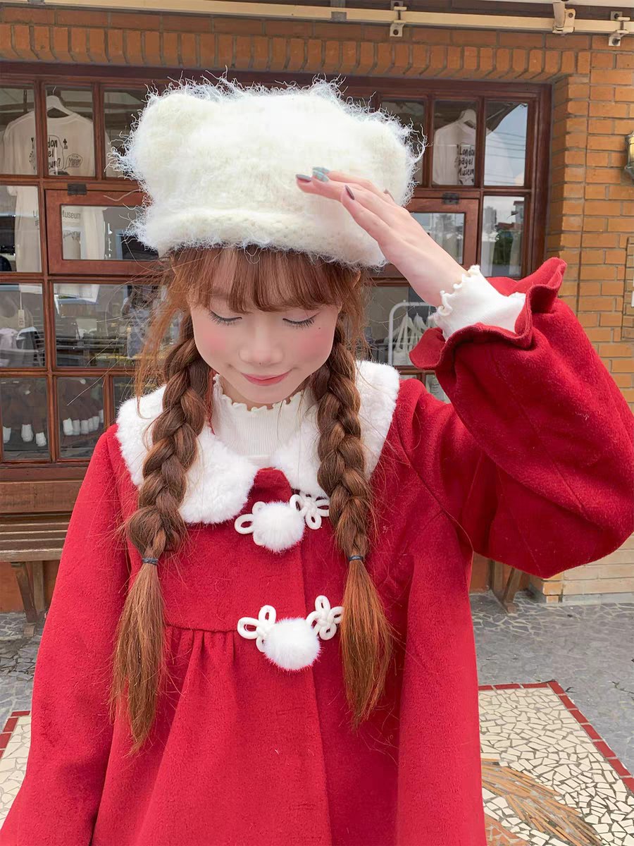 Red Winter Lolita Outfit