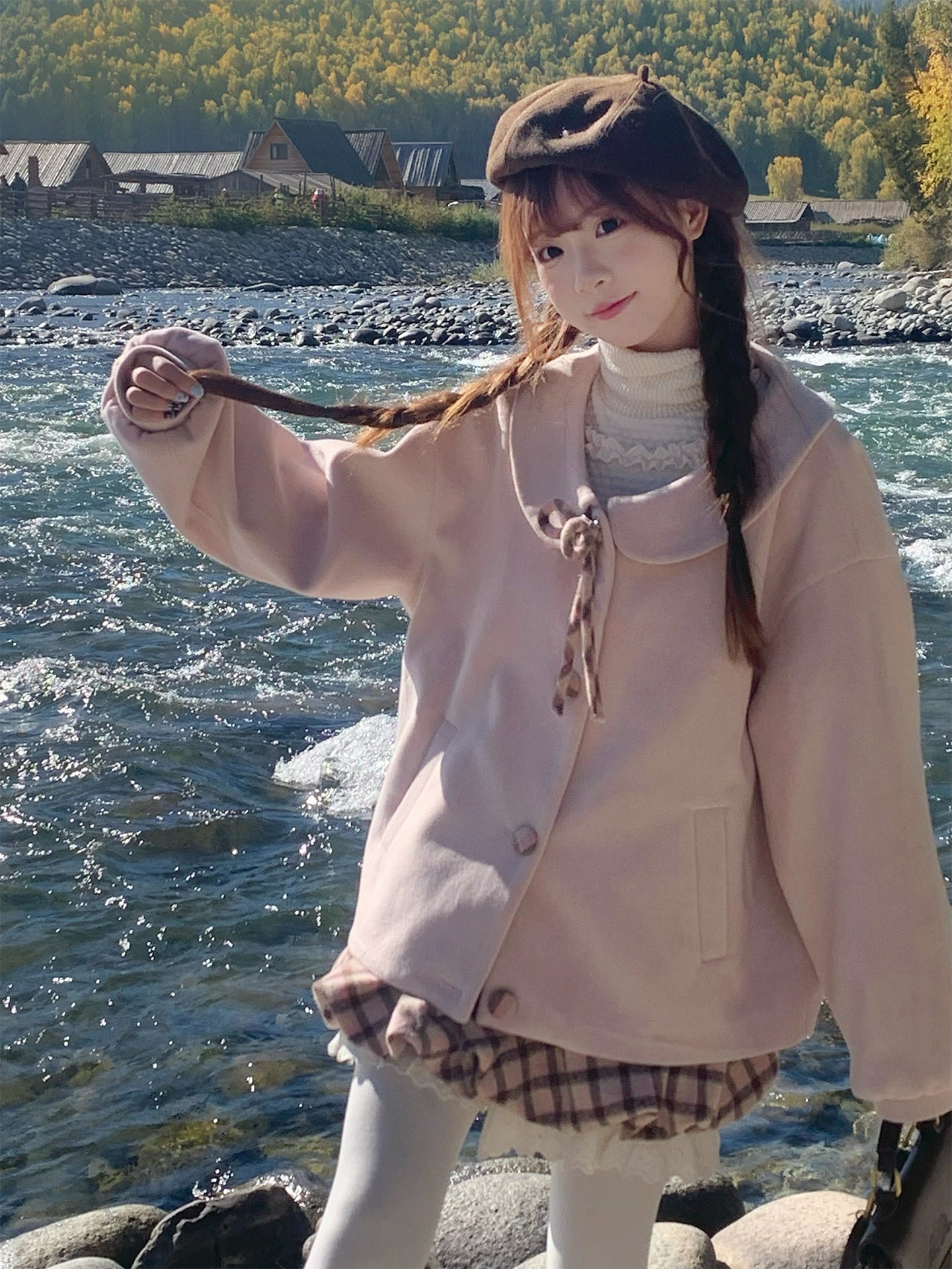 Light Pink Oversized Coat