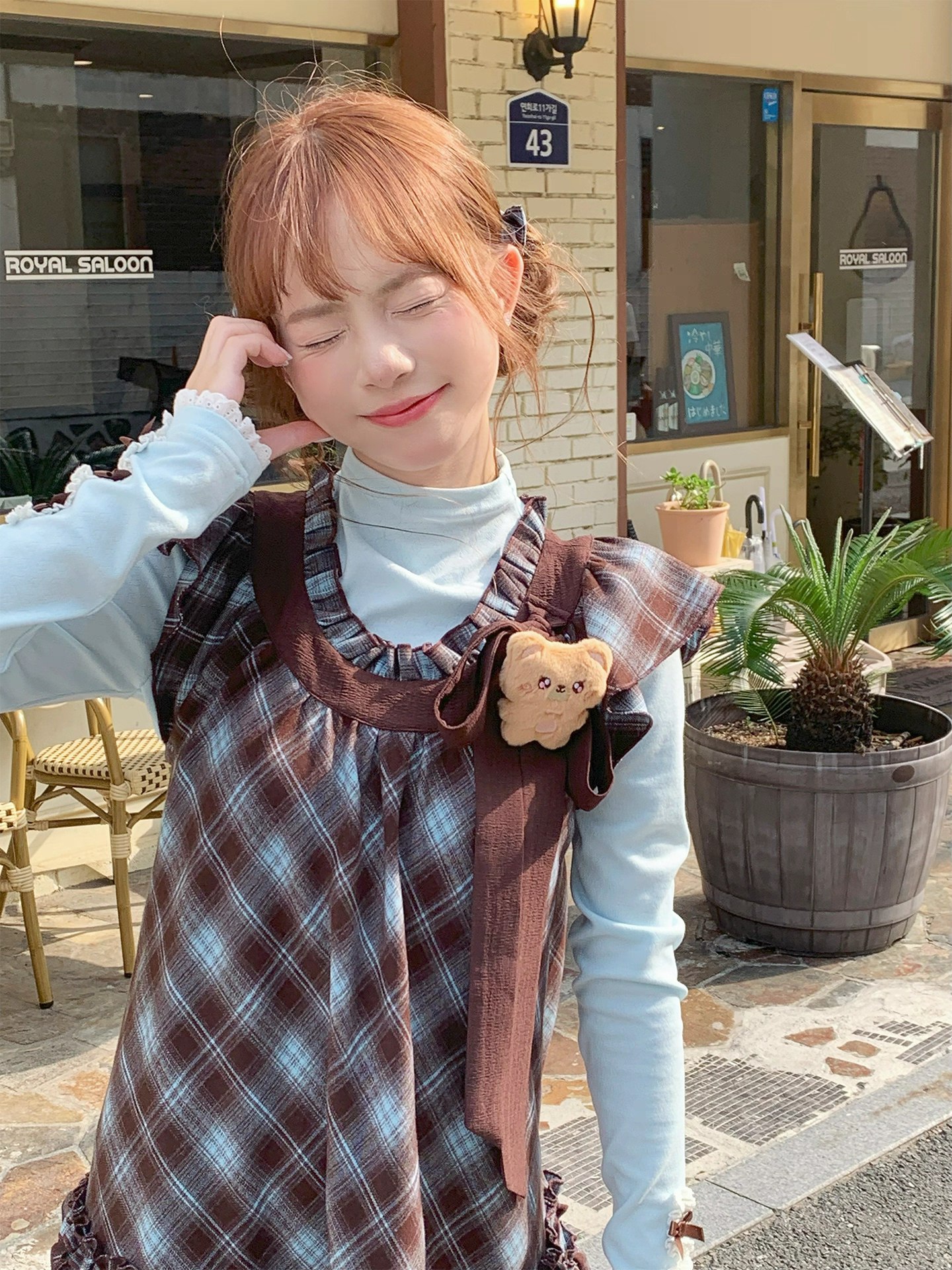 Plaid Cute Ruffle Dress