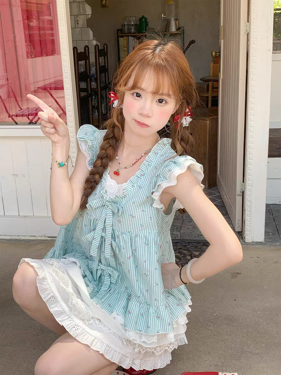 Blue Ruffled Summer Dress