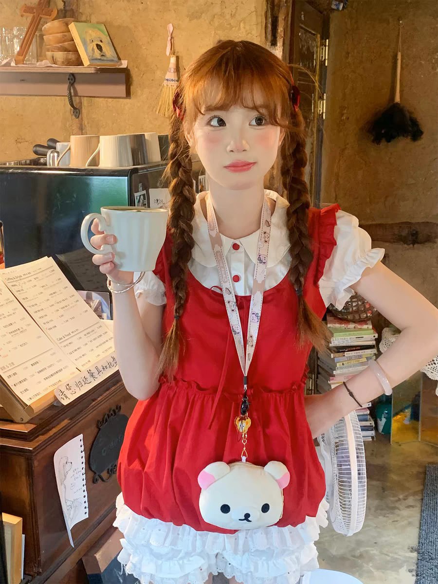 Red Lolita-Style Dress