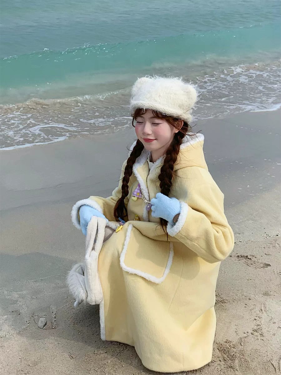 Pastel Yellow Winter Coat