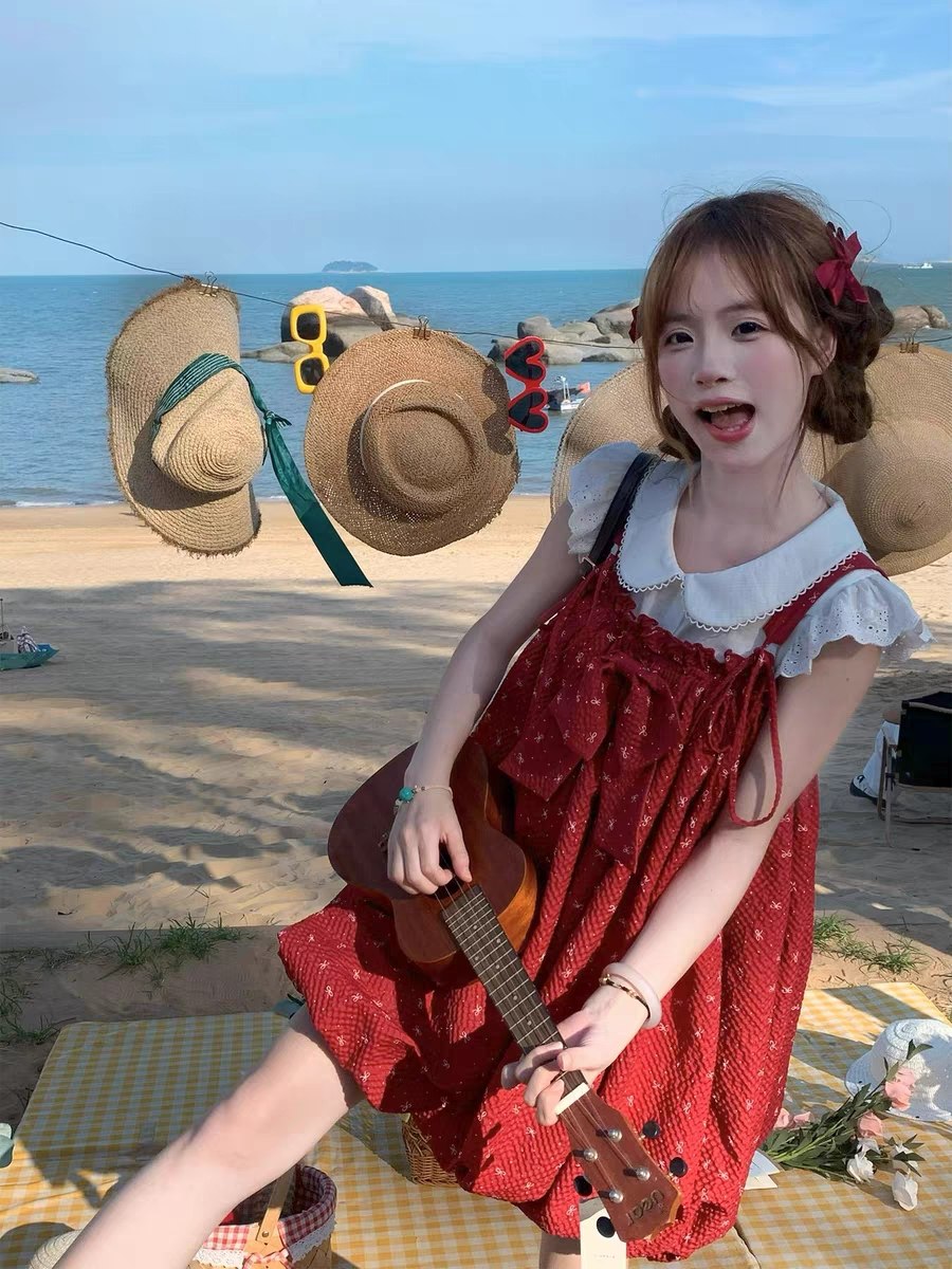 Red Bow Summer Dress