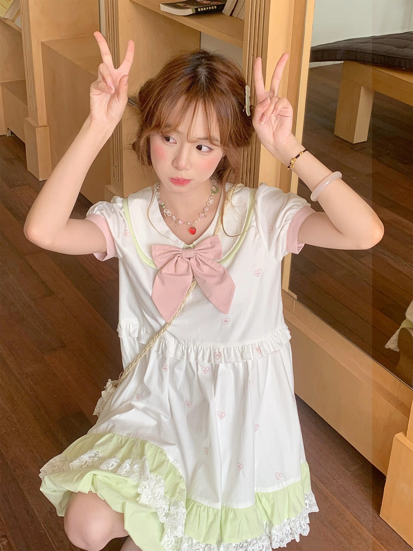 Cute Pastel Dress with Bow