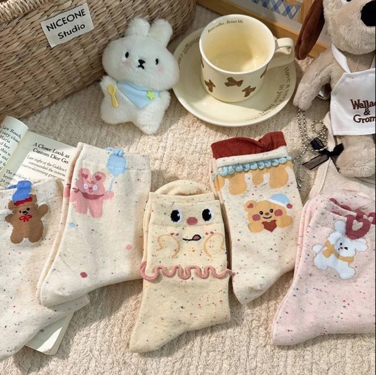 Cute Cartoon Animal Socks Set
