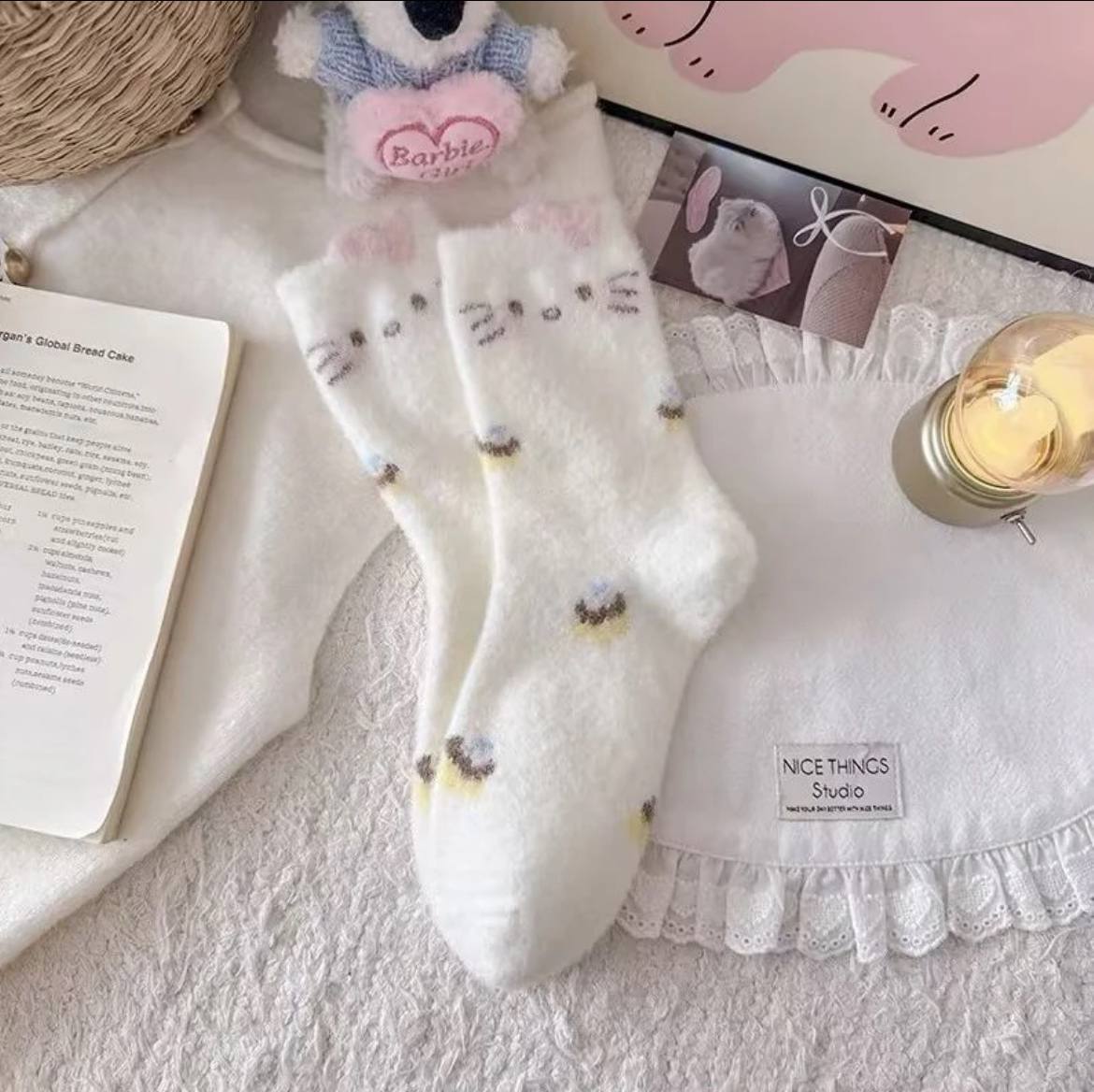 Cute Fluffy Cat Socks