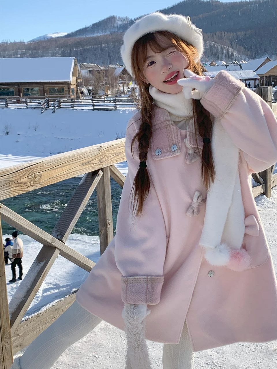 Pastel Pink Winter Coat