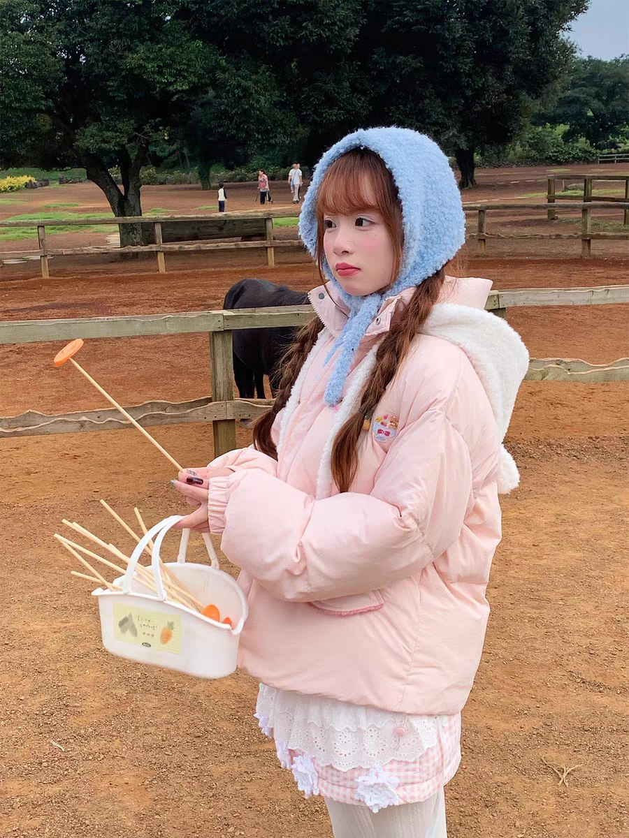 Pink Puffy Winter Jacket