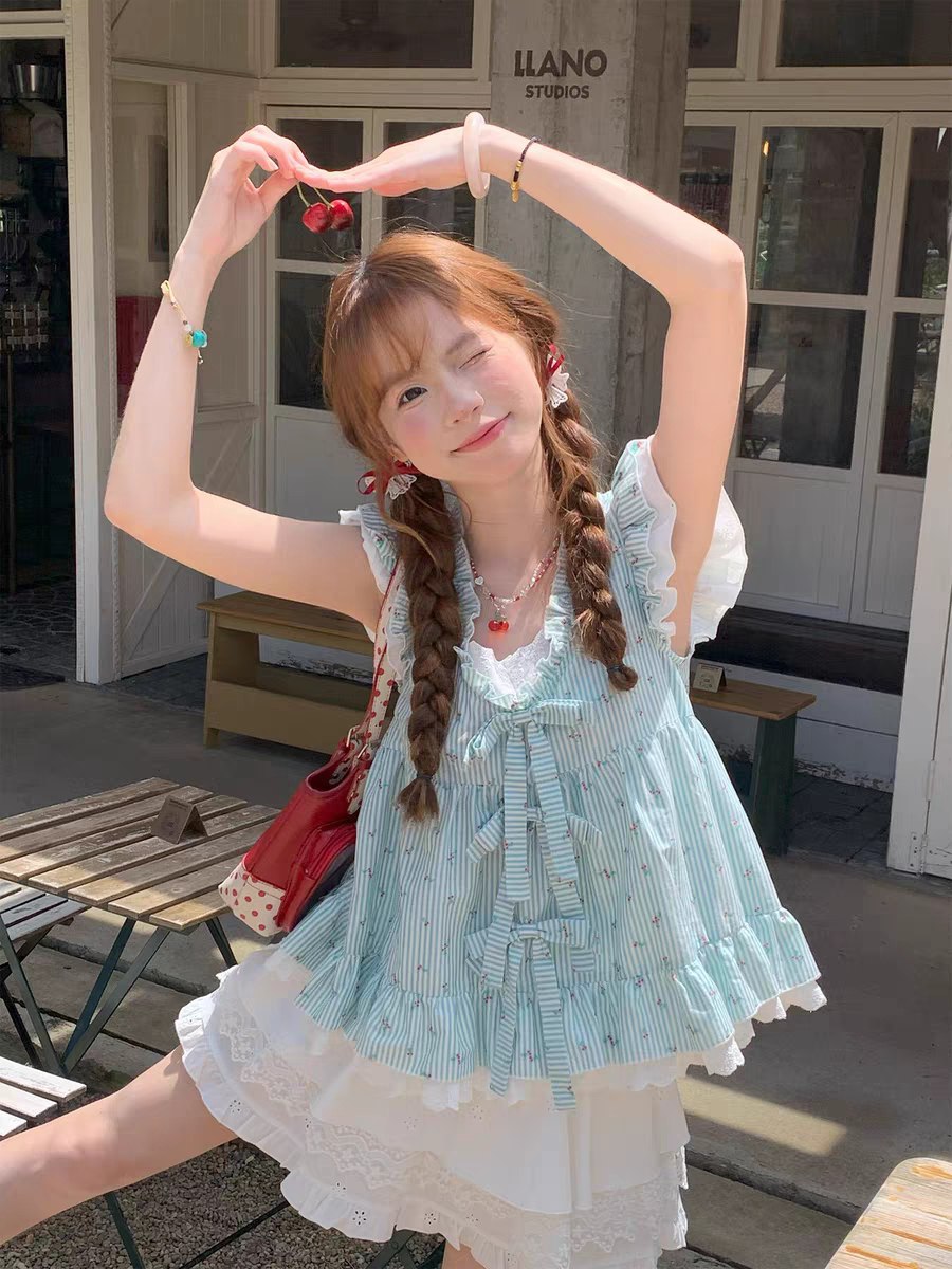 Blue Ruffled Summer Dress