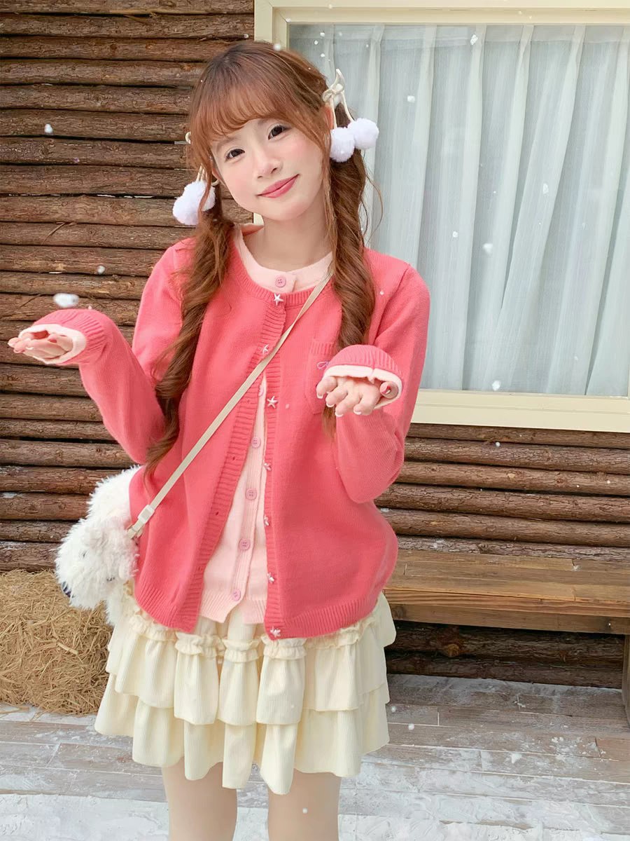 Pink Cardigan Sweater